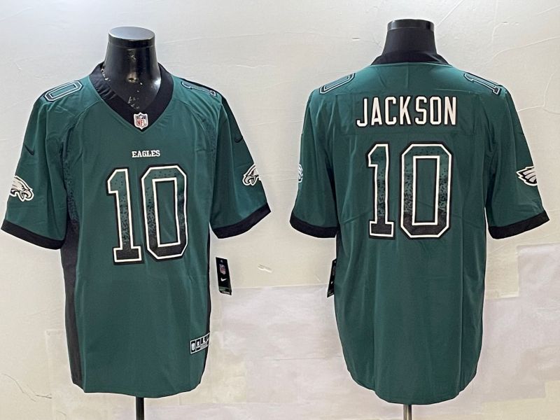 Men Philadelphia Eagles #10 Jackson Green 2025 Nike Drift Fashion Color Rush Limited NFL Jersey style 1